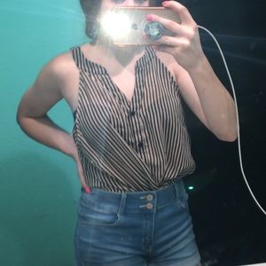 Charlotte Russe Fancy button up Tank Top